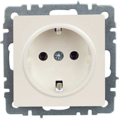 Розетка с/у 2P+E 16A, IP20, IEK BRITE [BR-R11-16-K36] жемчуг