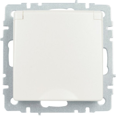 Розетка с/у 2P+E 16A, IP20, в сборе, со шторками и крышкой, IEK BRITE [BR-R16-16-K36] жемчуг