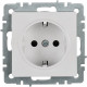 Розетка с/у 2P+E 16A, IP20, в сборе со шторками, IEK BRITE [BR-R14-16-K01] белый
