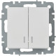 Выключатель с/у 2-кл 10А, IP20, с подсветкой, IEK BRITE [BR-V20-1-10-K01] белый