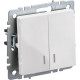Выключатель с/у 2-кл 10А, IP20, с подсветкой, IEK BRITE [BR-V20-1-10-K01] белый