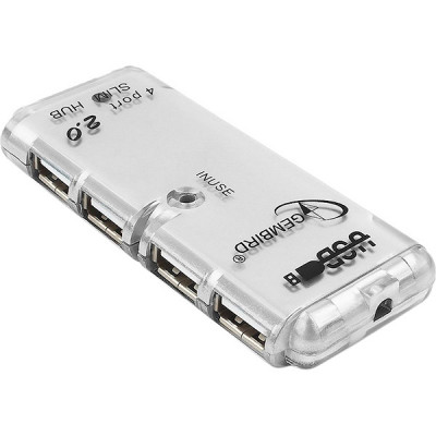 Концентратор USB 2.0 GEMBIRD UHB-C244, 4 порта, блок питания 500mA