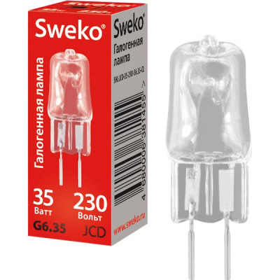 Лампа галогеновая 20W/220В G4, Sweko [SHL-JСD-20-230-G4-CL]