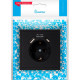 Розетка с/у 2P+E 16A, IP20, USB+Type-C, Smartbuy Капелла [SBE-09b-16-S1-USB] черный soft touch