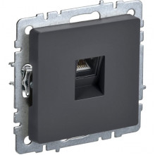 Розетка с/у компьютерная 1xRJ45, IP20, IEK BRITE [BR-K10-1-K53] графит