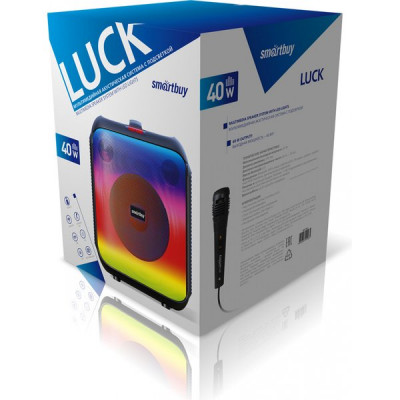 Колонка SmartBuy LUCK, BT, MP3, FM-радио, микрофон, ПДУ, 40 Вт [SBS-5520]