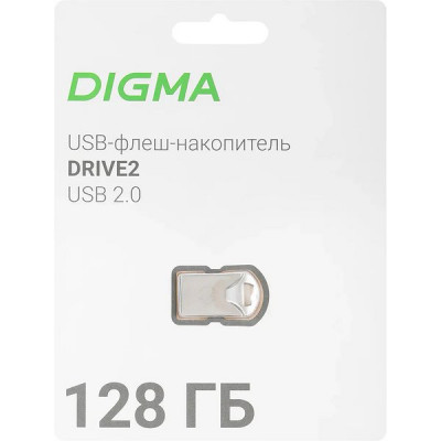 Накопитель USB Flash 128Gb Digma DRIVE2 [DGFUM128A20SR] серебристый