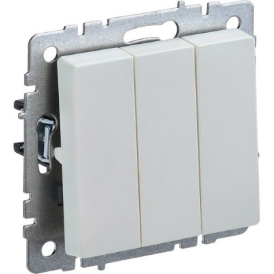 Выключатель с/у 3-кл 10А, IP20, IEK BRITE [BR-V30-0-10-K36] жемчуг