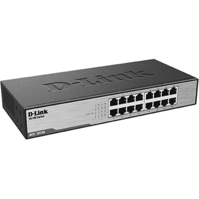 Коммутатор D-Link DES-1016D/I1A 16port 10/100Mbps неуправляемый