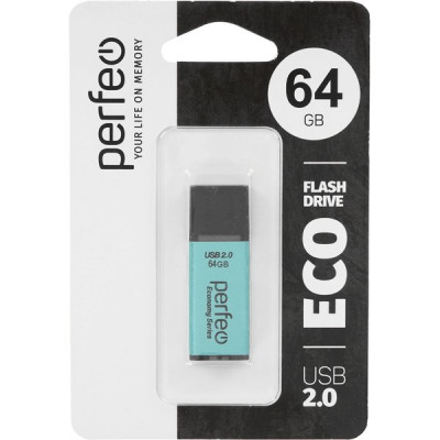 Накопитель USB Flash 64Gb Perfeo E03 Green