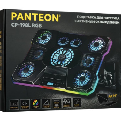 Подставка для ноутбука Jet.A PANTEON CP-198L RGB Black с активным охлаждением