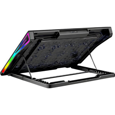 Подставка для ноутбука Jet.A PANTEON CP-179L RGB Black с активным охлаждением