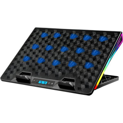 Подставка для ноутбука Jet.A PANTEON CP-179L RGB Black с активным охлаждением