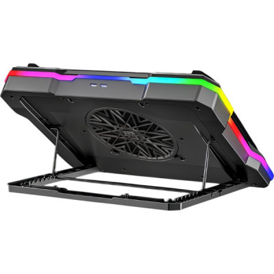 Подставка для ноутбука Jet.A PANTEON CP-191L RGB Black с активным охлаждением