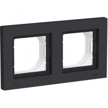Рамка 2п, IP44, Schneider Electric ATLASDESIGN AQUA [ATN441002] карбон [10]