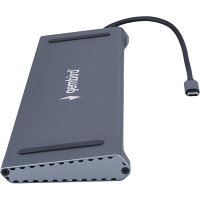 Переходник USB Type-C - 2xUSB3.1, PD87, Jack3.5, SD/TF, 2xHDMI, RJ45, VGA, USB2.0, Gembird [UHB-D6]