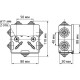 Коробка распаячная о/у  80*80*50мм, крышка, IP54, прям.монтаж, 7вх, TDM [SQ1401-7112] серая