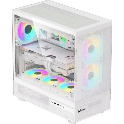 Корпус без БП Formula Crystal Z8 ATX 9x120mm 7x140mm 1xUSB2.0 1xUSB3.0 1xUSB3.1 белый