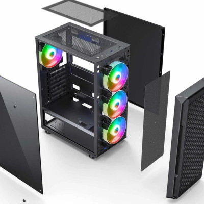 Корпус без БП Accord 3338 ATX 1xUSB2.0 1xUSB3.0 черный