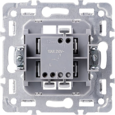 Выключатель с/у 1-кл 10А, IP20, Smartbuy Капелла [SBE-09w-10-SW1-0] белый soft touch