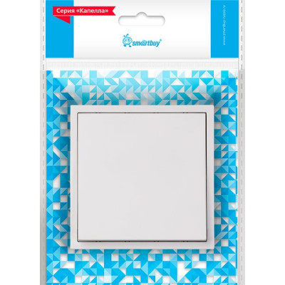 Выключатель с/у 1-кл 10А, IP20, Smartbuy Капелла [SBE-09w-10-SW1-0] белый soft touch