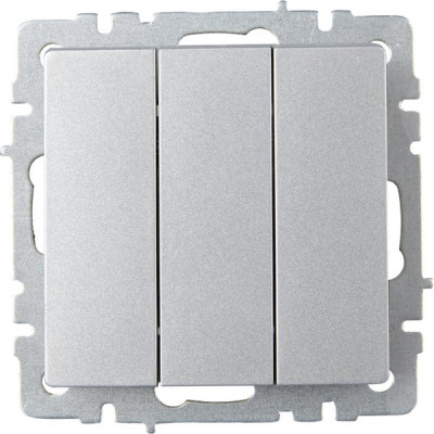 Выключатель с/у 3-кл 10А, IP20, IEK BRITE [BR-V30-0-10-K47] алюминий