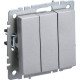 Выключатель с/у 3-кл 10А, IP20, IEK BRITE [BR-V30-0-10-K47] алюминий