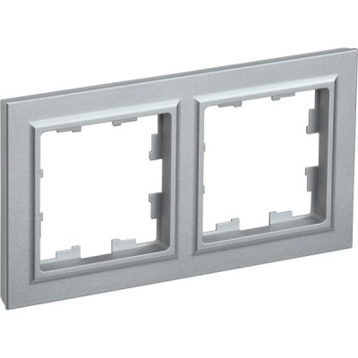 Рамка 2п, IP20, IEK BRITE [BR-M22-K47] алюминий