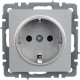 Розетка с/у 2P+E 16A, IP20, IEK BRITE [BR-R11-16-K47] алюминий