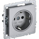 Розетка с/у 2P+E 16A, IP20, IEK BRITE [BR-R11-16-K47] алюминий