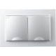 Розетка с/у 2x2P+E 16A, IP20, в сборе, со шторками и крышкой, IEK BRITE [BR-R26-16-44-K47-F] алюмини