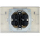 Розетка с/у 2x2P+E 16A, IP20, в сборе, со шторками и крышкой, IEK BRITE [BR-R26-16-44-K47-F] алюмини
