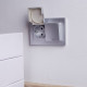 Розетка с/у 2x2P+E 16A, IP20, в сборе, со шторками и крышкой, IEK BRITE [BR-R26-16-44-K47-F] алюмини