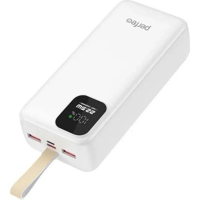 Внешняя батарея Perfeo PF-E2083, 30000mAh + LED дисплей/PD + QC 3.0/Type-C/2 USB/Выход: 5A, max 22.5