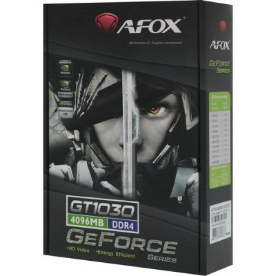 Видеокарта GF GT 1030 4Gb GDDR4 64bit 1152/2100 DVI/HDMI AFOX [AF1030-4096D4L5]