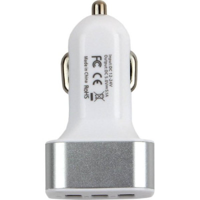 Зарядное устройство автомобильное Cablexpert, 25.5Вт, 5.1A, 3хUSB [MP3A-UC-CAR17] белый