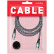 Кабель Type-C - Type-C, 1.0м, 3A, прозрачные наконечники, SmartBuy [IK-3112FCTRANSP-BLACK] черный