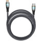 Кабель Type-C - Lightning, 1.0м, 3A, прозрачные наконечники, SmartBuy [IK-12-PDTRANSP-BLACK]