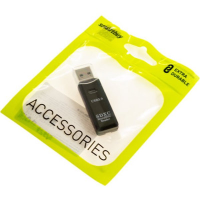 Кард-ридер SmartBuy SBR-750-B, microSD, microSDHC, microSDXC, USB 3.0 черный