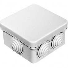 Коробка распаячная о/у  70*70*40мм, крышка, IP55, 7вх, RUVinil [67030Б] белый