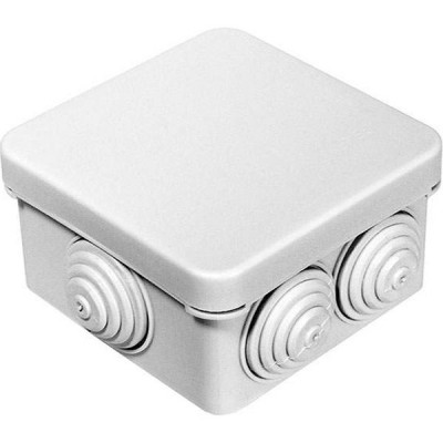Коробка распаячная о/у  70*70*40мм, крышка, IP55, 7вх, RUVinil [67030Б] белый