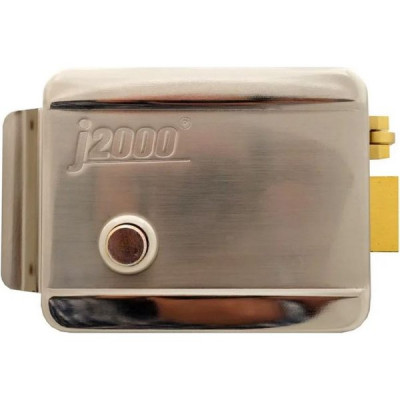 Замок эл/мех накладной_J2000-Lock-EM01CS_хром.металл