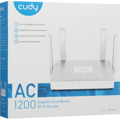 Маршрутизатор Cudy WR1300E AC1200 10/100/1000BASE-TX белый