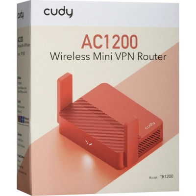 Маршрутизатор Cudy TR1200 AC1200 с поддержкой VPN 10/100/1000BASE-TX красный