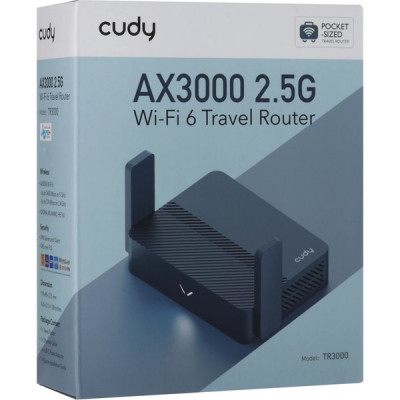 Маршрутизатор Cudy TR3000 с поддержкой VPN AX3000 10/100/1000/2500BASE-T синий
