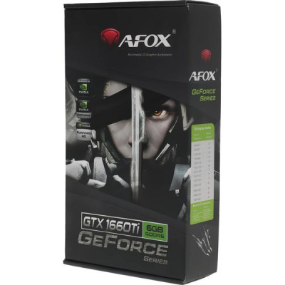 Видеокарта GF GTX1660Ti 6Gb GDDR6 192bit 1500/12000 DVI/HDMI/DP PCI-E AFOX [AF1660TI-6144D6H1-V4]