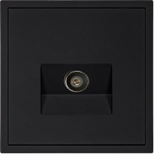 Розетка с/у TV одиночная, IP20, Smartbuy Капелла [SBE-09b-S1-TV] черный soft touch