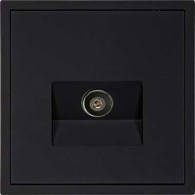 Розетка с/у TV одиночная, IP20, Smartbuy Капелла [SBE-09b-S1-TV] черный soft touch