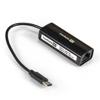 Кабель-адаптер ExeGate EXE-732C-45 Type C -> RJ45 10/100 Мбит/с, 10см [296215]