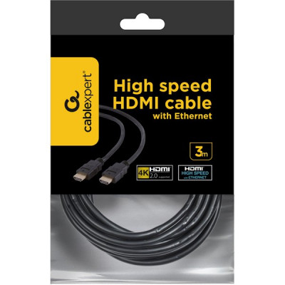 Кабель HDMI-HDMI 19M/19M  3.0м, v2.0, позол. контакты, Cablexpert [CC-HDMI4-10]